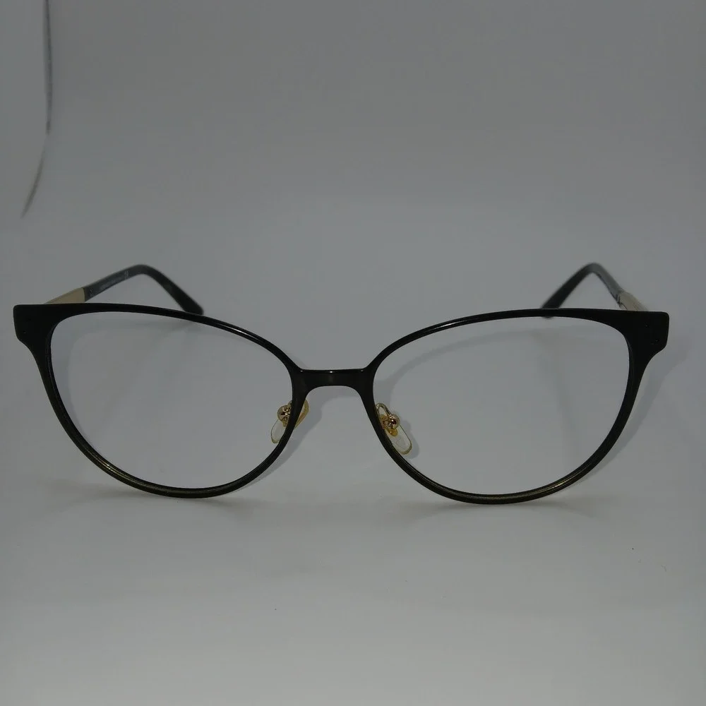 Versace 2168 1366/5A Unisex Eyeglasses Frame Black Gold Full Rim 57-16-140 mm